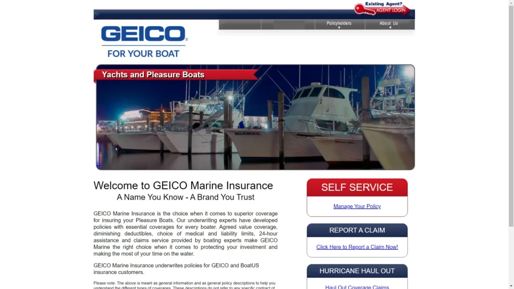 Geico Marine Pontoon Boat Insurance Company